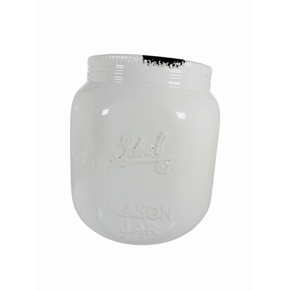 Ceramic Ideal Mason Jar Utensil‎ Crock  Antique White 7" by Kitchen Essential